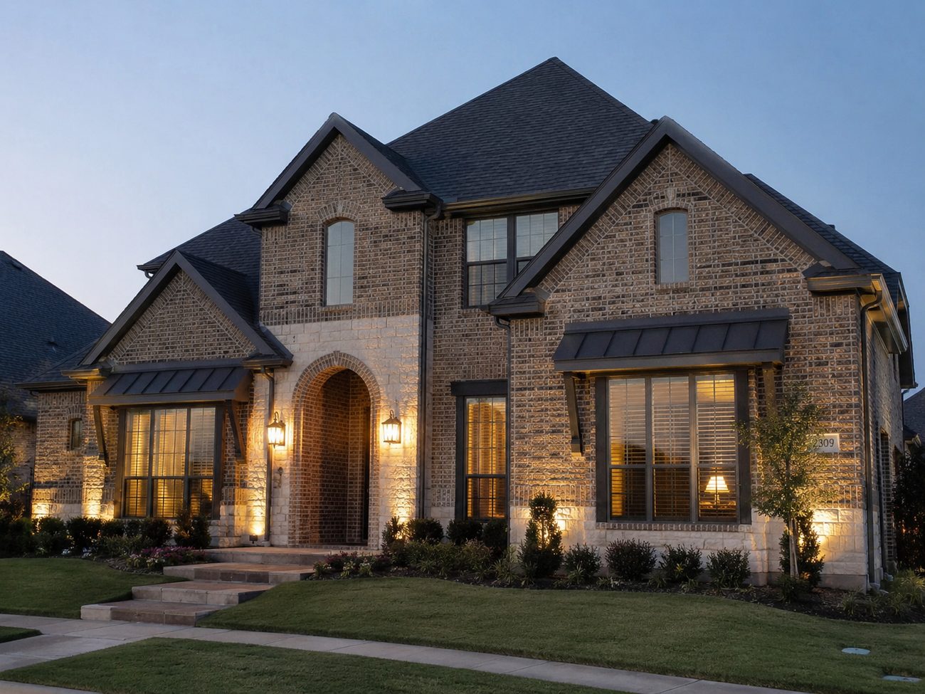 Gutter installation on a DFW home
